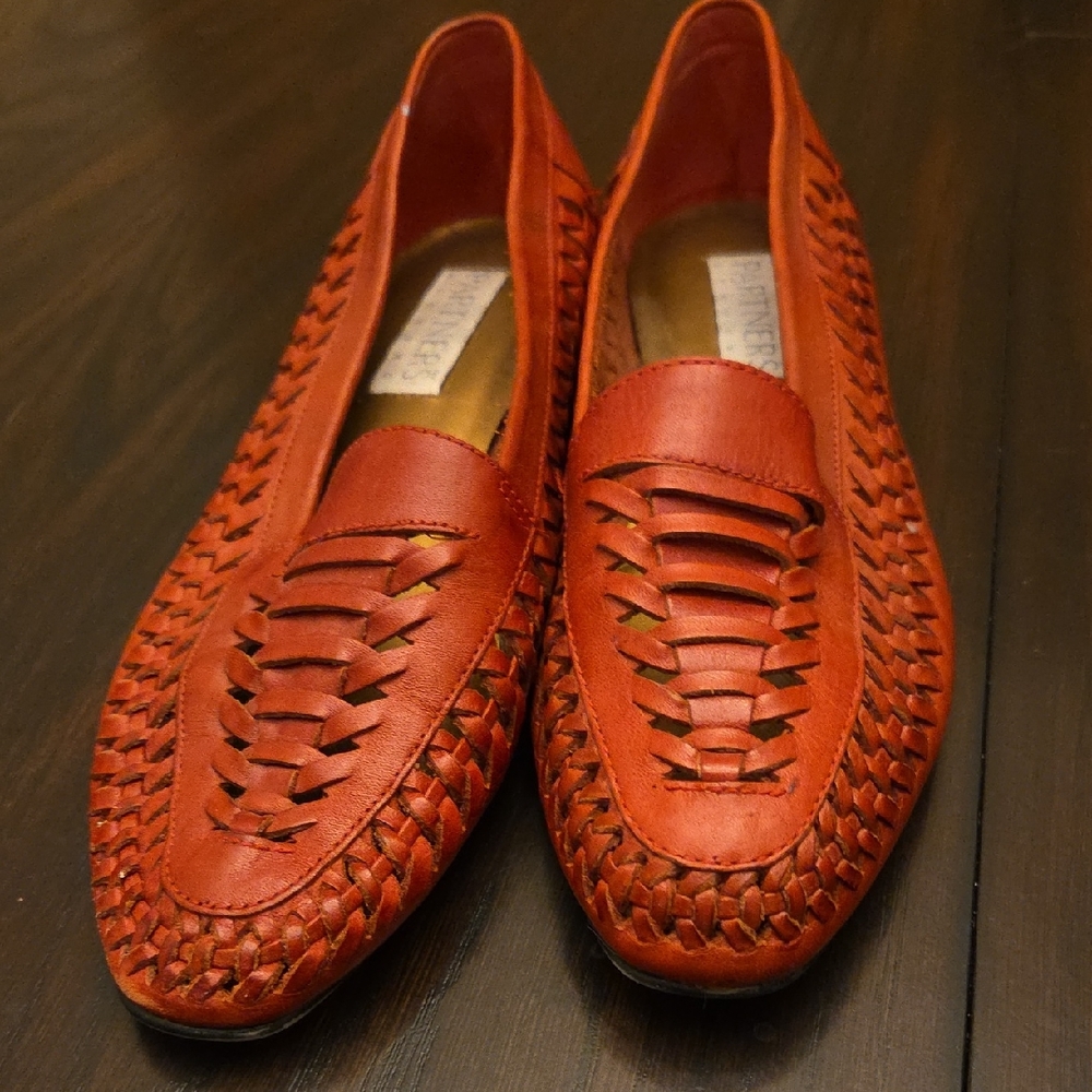 Partners Mervvns Red Leather Loafers